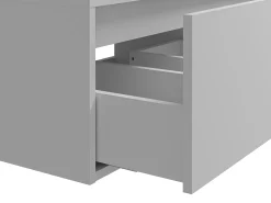 Móvel de casa de banho suspenso lavatório duplo branco C150 x A32 cm, ISAURE
