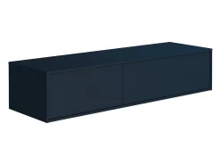 Móvel de casa de banho suspenso de casa de banho azul-escuro C150xA32 cm ISAURE