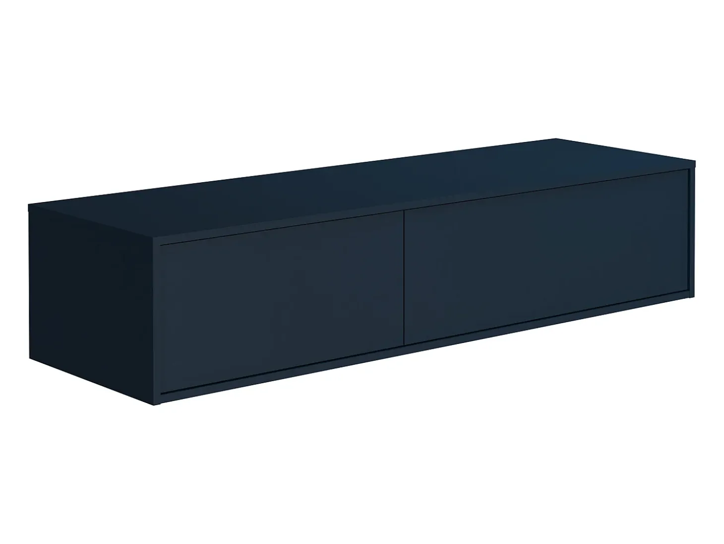 Móvel de casa de banho suspenso de casa de banho azul-escuro C150xA32 cm ISAURE