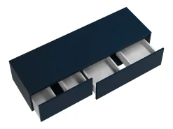 Móvel de casa de banho suspenso de casa de banho azul-escuro C150xA32 cm ISAURE