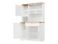 Móvel de cozinha - 104x40x180 cm - con 4 portas e 1 gaveta - con iluminação LED - Branco