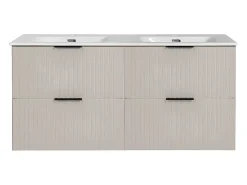 Móvel de lavatório duplo Adriel bege 120cm