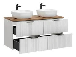 Móvel de lavatório duplo Adriel branco 120cm