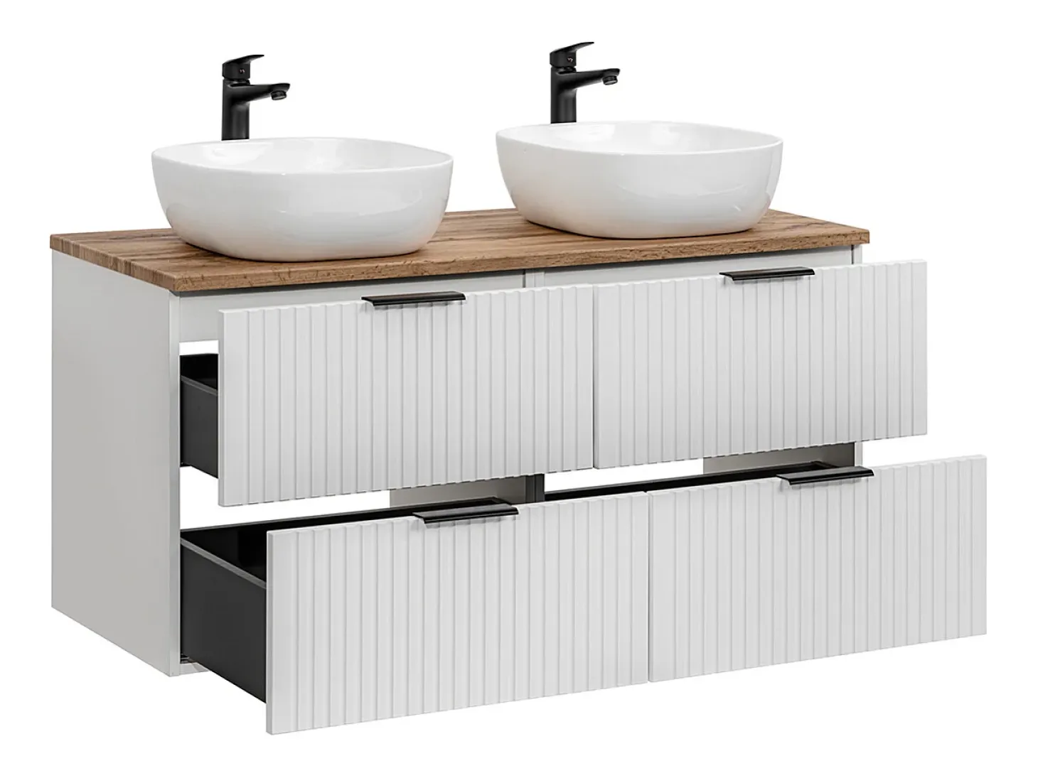 Móvel de lavatório duplo Adriel branco 120cm