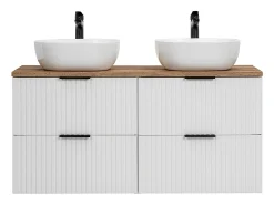 Móvel de lavatório duplo Adriel branco 120cm