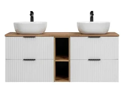 Móvel de lavatório duplo Adriel branco 140cm