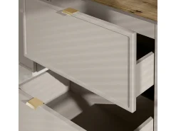 Móvel de lavatório duplo Alba caxemira 120cm
