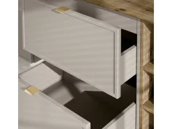 Móvel de lavatório duplo Alba caxemira 140cm