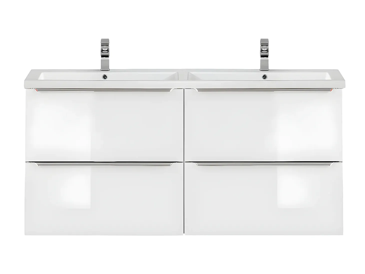 Móvel de lavatório duplo April branco 120cm