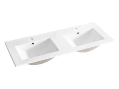 Móvel de lavatório duplo Azel caxemira 120cm