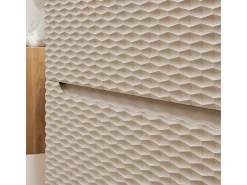 Móvel de lavatório duplo Elora bege e madeira 120cm