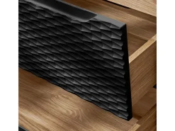 Móvel de lavatório duplo Elora preto e madeira 120cm