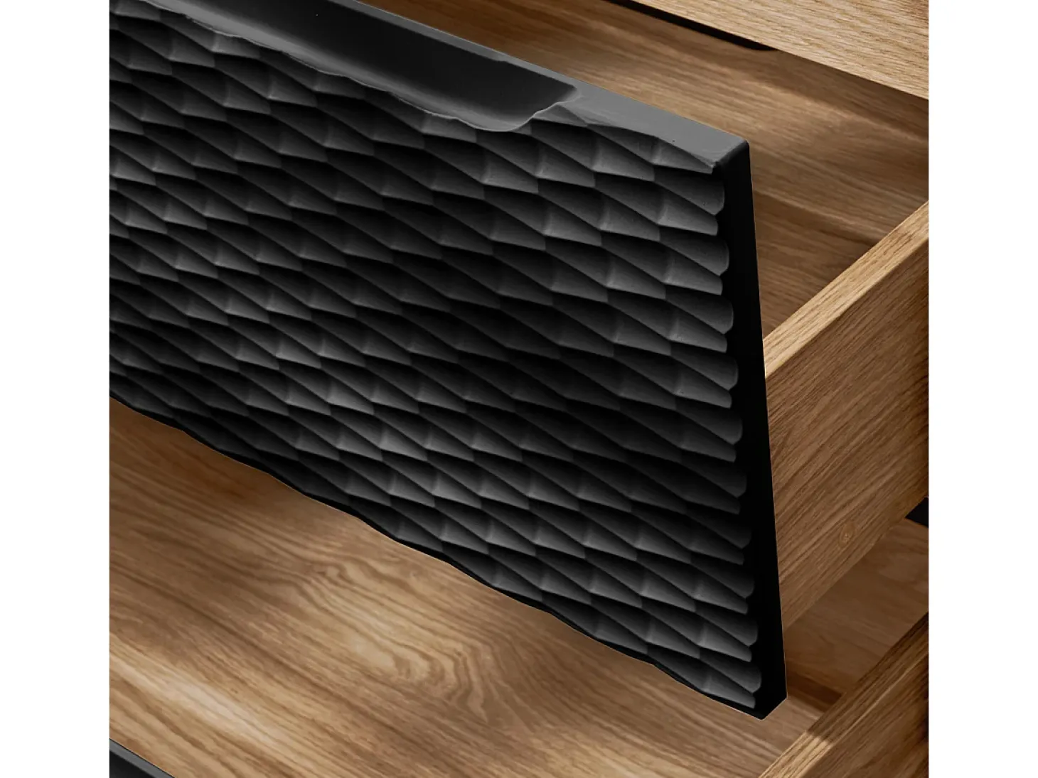 Móvel de lavatório duplo Elora preto e madeira 120cm