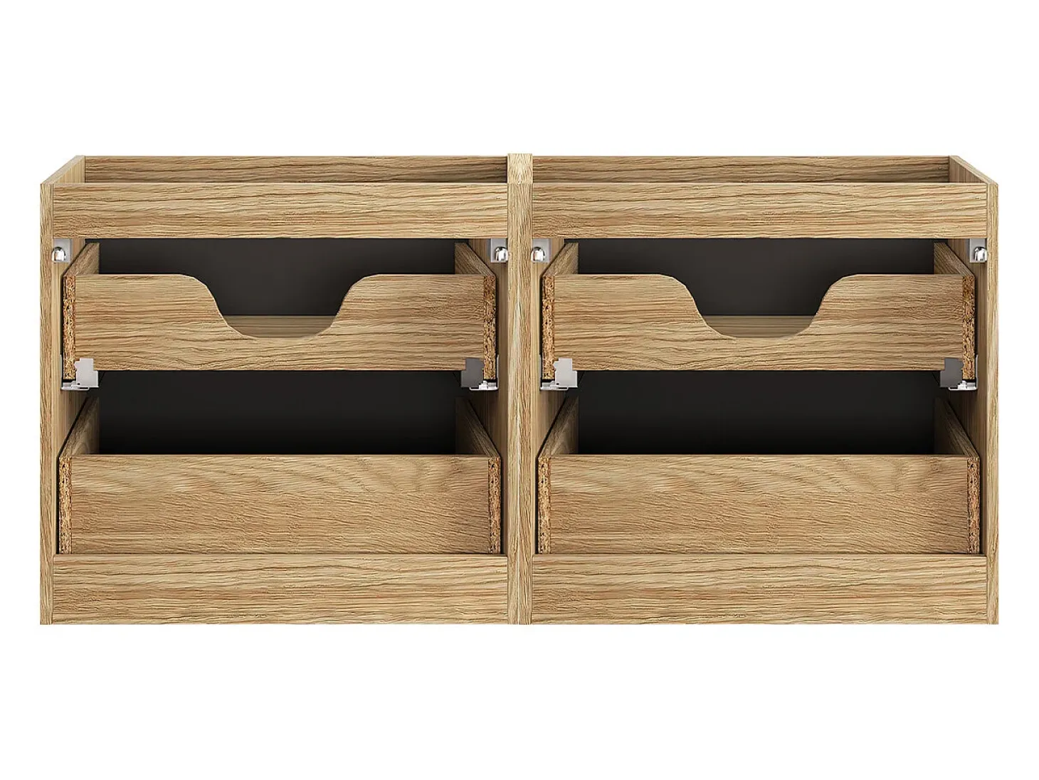 Móvel de lavatório duplo Elora preto e madeira 120cm