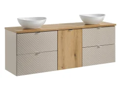 Móvel de lavatório duplo Manoa caxemira 160cm