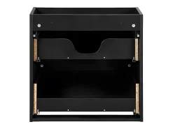 Móvel de lavatório duplo Riva preto e madeira 120cm