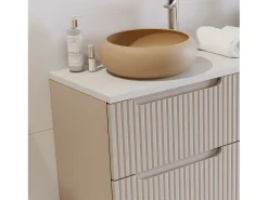Móvel de lavatório duplo Riva caxemira 120cm