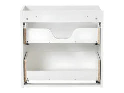 Móvel de lavatório duplo Riva branco e madeira 120cm