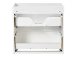 Móvel de lavatório duplo Riva branco e madeira 160cm