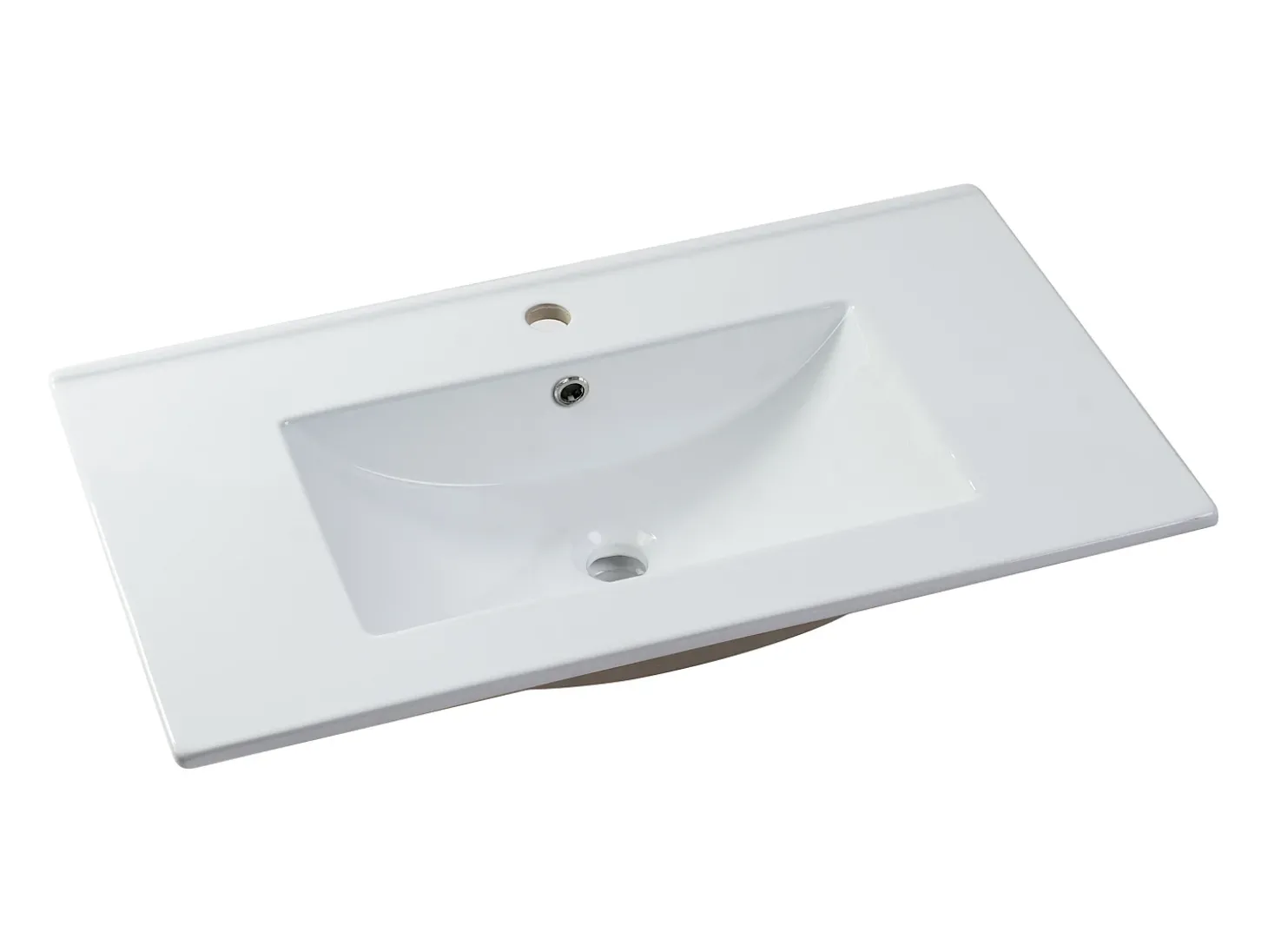 Móvel de lavatório simples com coluna - Cor natural claro - 80 cm - NISAYA