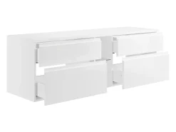Móvel de lavatório suspenso, branco, 150 cm de largura x 46 cm de altura, MAGDALENA
