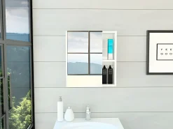 Móvel de parede Labelle para casa de banho com espelho, 49.53 cm X 44.95 cm X 13.71 cm , Branco