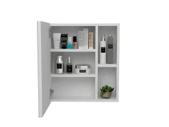 Móvel de parede Labelle para casa de banho com espelho, 49.53 cm X 44.95 cm X 13.71 cm , Branco