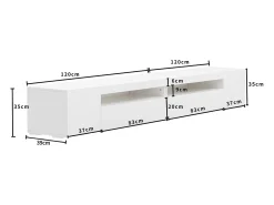 Móvel de TV branco moderno, painel de luz, iluminação LED regulável, sala de estar e sala de jantar 240 cm (painel brilhante, não brilhante)