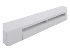 Móvel de TV branco moderno, painel de luz, iluminação LED regulável, sala de estar e sala de jantar 240 cm (painel brilhante, não brilhante)