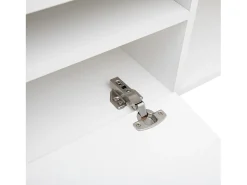 Móvel de TV branco moderno, painel de luz, iluminação LED regulável, sala de estar e sala de jantar 240 cm (painel brilhante, não brilhante)