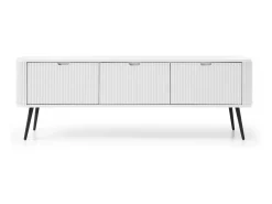 Móvel de TV: Branco, Pernas pretas, 168 x 57 x 39 cm