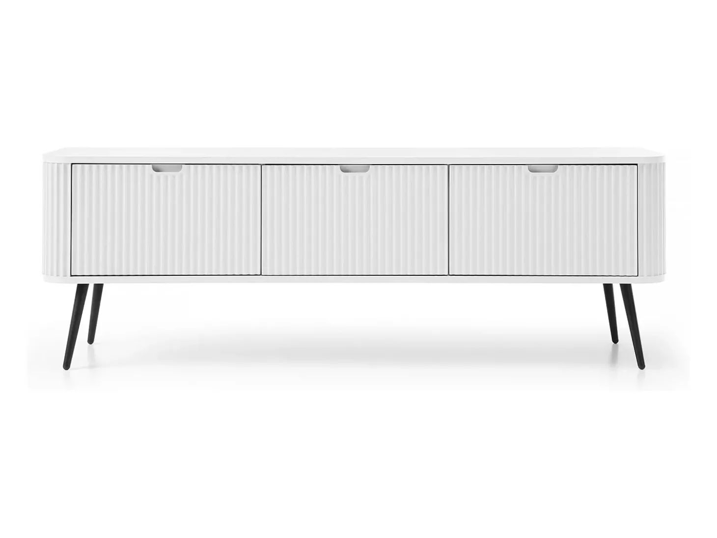 Móvel de TV: Branco, Pernas pretas, 168 x 57 x 39 cm