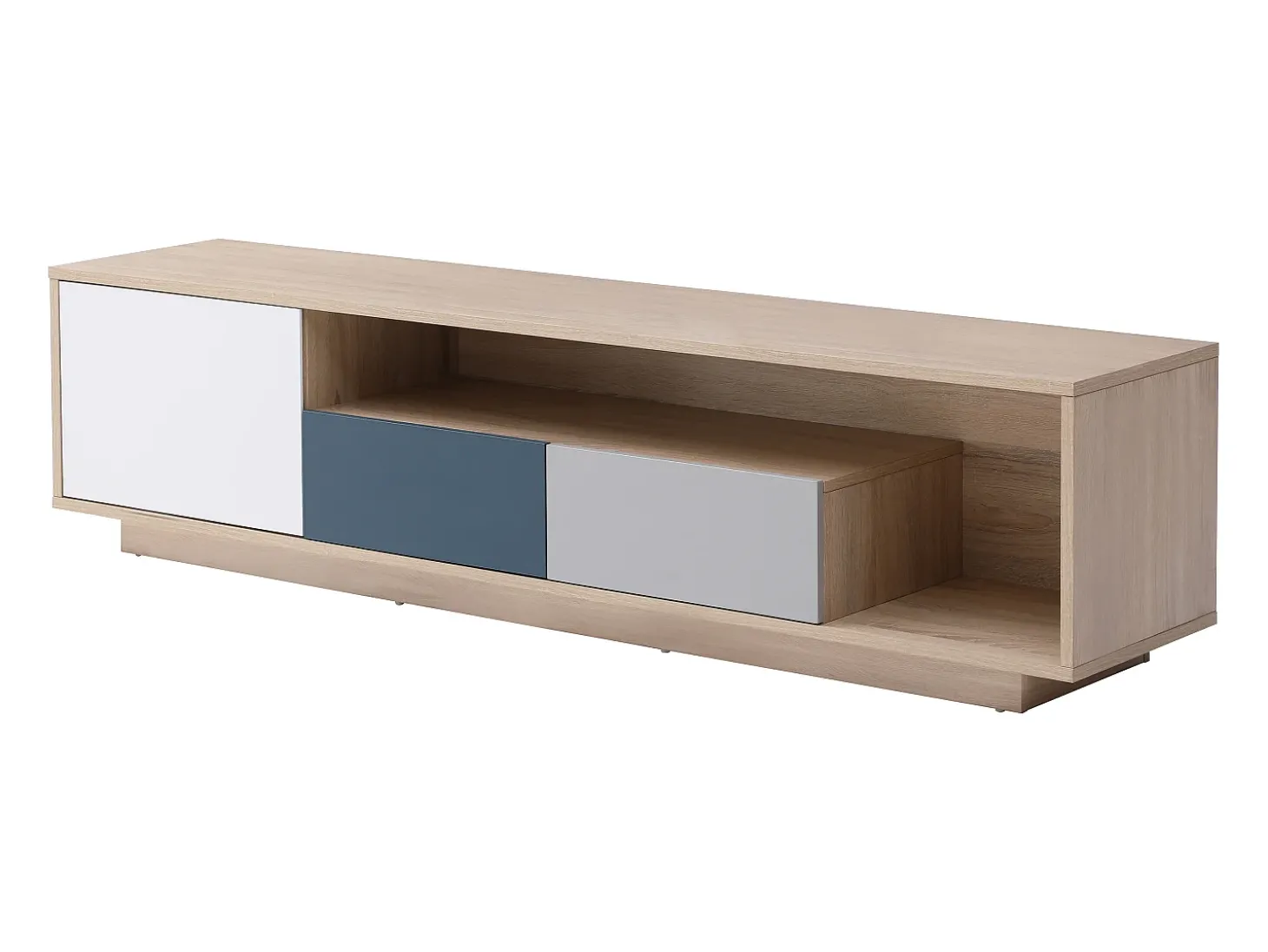 Móvel de TV com 1 porta, 2 gavetas e 1 nicho multicolor - FILUTIA