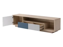 Móvel de TV com 1 porta, 2 gavetas e 1 nicho multicolor - FILUTIA