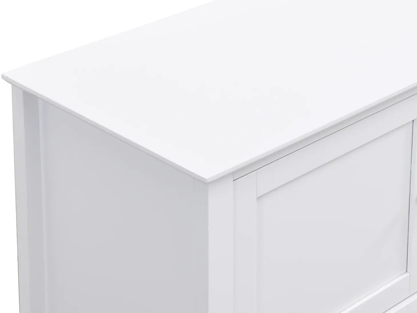 Móvel de TV com 2 portas, 1 gaveta e 1 nicho em MDF branco - NARIVA