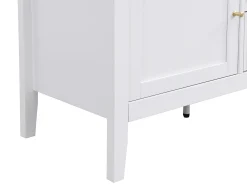 Móvel de TV com 2 portas, 1 gaveta e 1 nicho em MDF branco - NARIVA