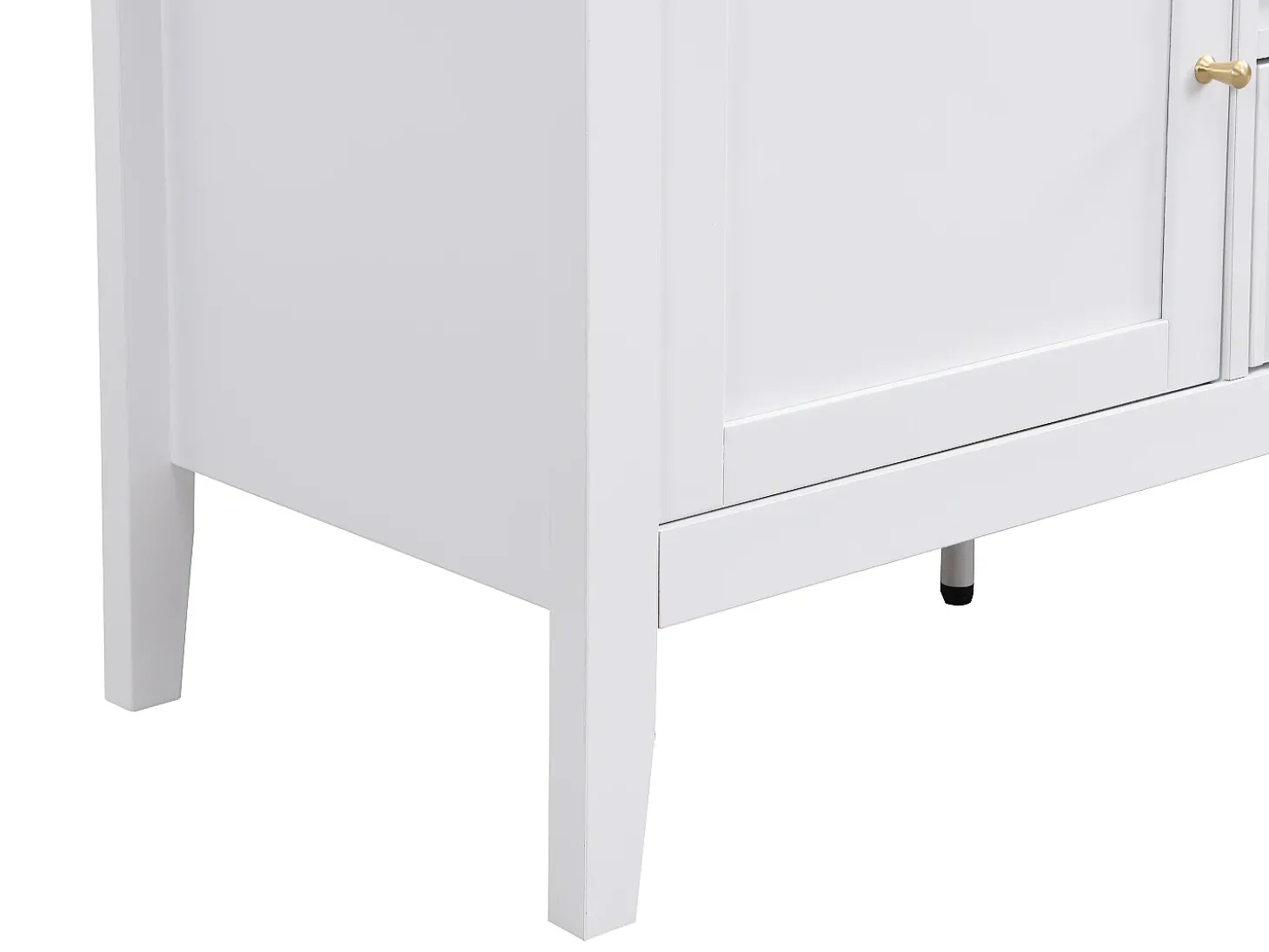 Móvel de TV com 2 portas, 1 gaveta e 1 nicho em MDF branco - NARIVA