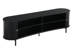Móvel de TV com 2 portas de correr em MDF preto - SEVATO