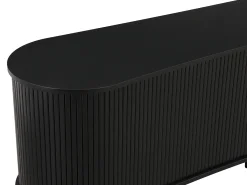 Móvel de TV com 2 portas de correr em MDF preto - SEVATO