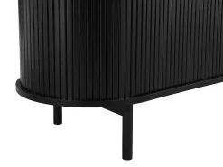 Móvel de TV com 2 portas de correr em MDF preto - SEVATO