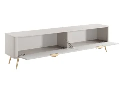 Móvel de TV com 2 portas em MDF bege e dourado - ELONARIA de Pascal Morabito