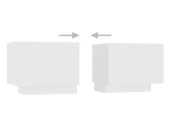 Móvel de TV com luzes LED 200x35x40 cm branco