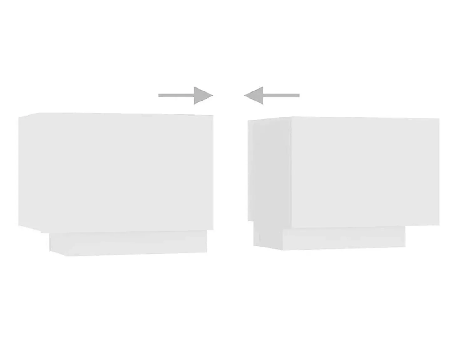 Móvel de TV com luzes LED 200x35x40 cm branco