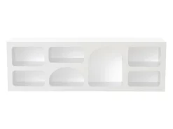 Móvel de TV de design com 7 prateleiras - Cor: Branco - LUELA
