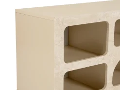 Móvel de TV de design com 7 nichos - Efeito mármore bege - LUELA