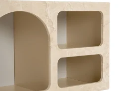 Móvel de TV de design com 7 nichos - Efeito mármore bege - LUELA