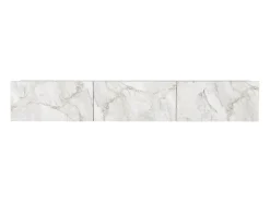 Móvel de TV de parede com 3 portas - Efeito mármore branco - VIKILA