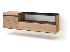 Móvel de TV, 150x35x45cm, Para televisores até 65", Suspensos, Carvahlo
