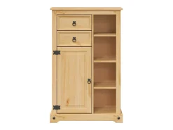 Móvel de WC Corona 70x33x110 cm madeira de pinho maciça