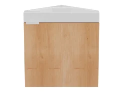 Móvel lavatório de canto suspenso natural claro com lavatório C56 x A50 x L39 cm MANODO